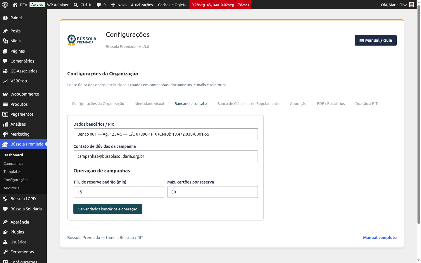 Aba Bancário e contato